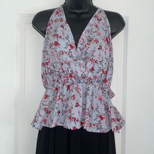 Buckle daytrip multi printed woven tank top size large